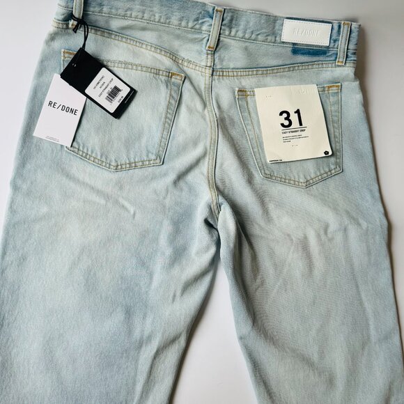 RE/DONE Women's Jeans Easy Straight Acqua Crop – Size 31, Inseam - 28 NWT - Picture 7 of 11
